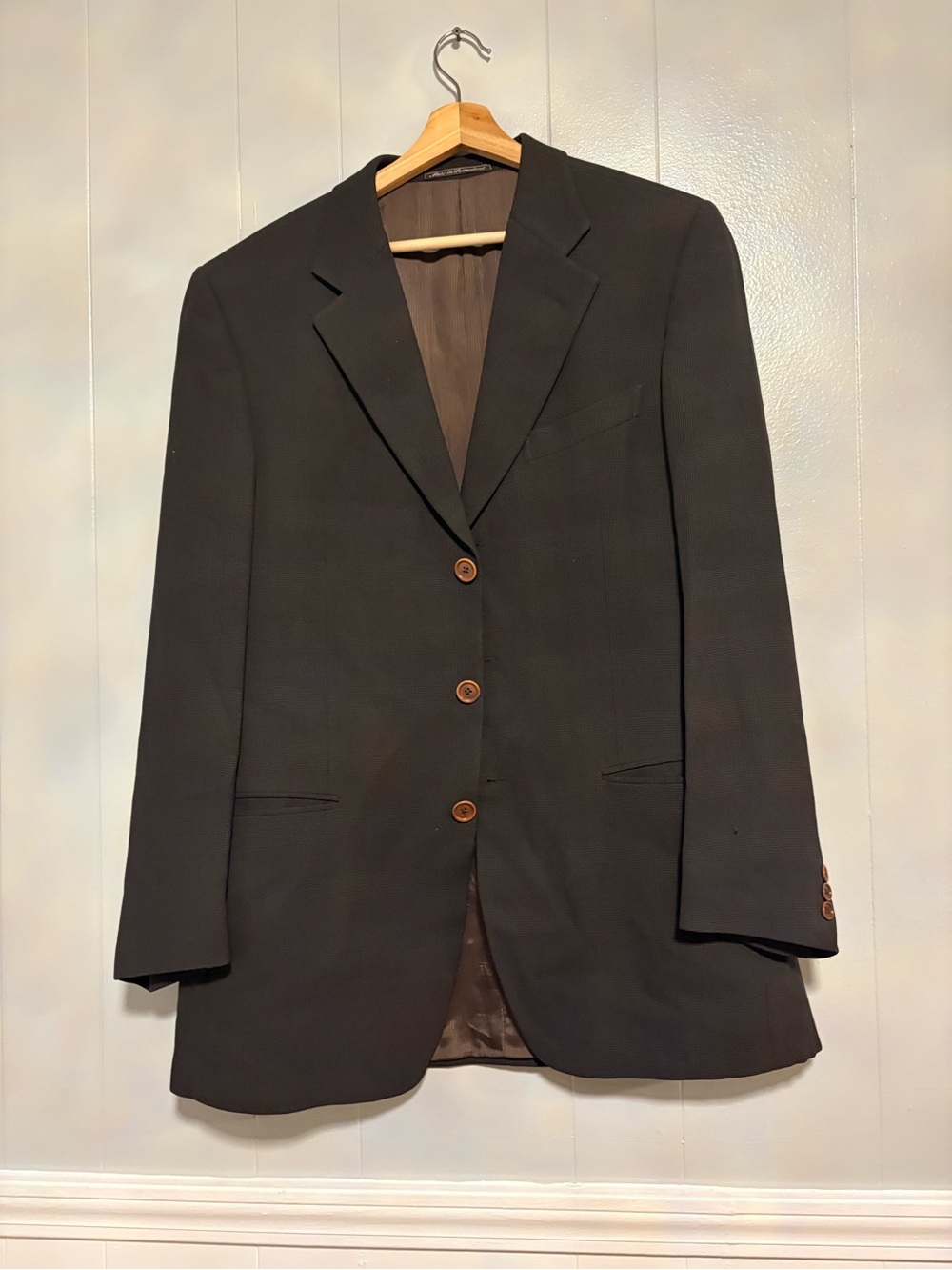 Ermenegildo Zegna Black Men's Sport Coat 42R Wool/Silk